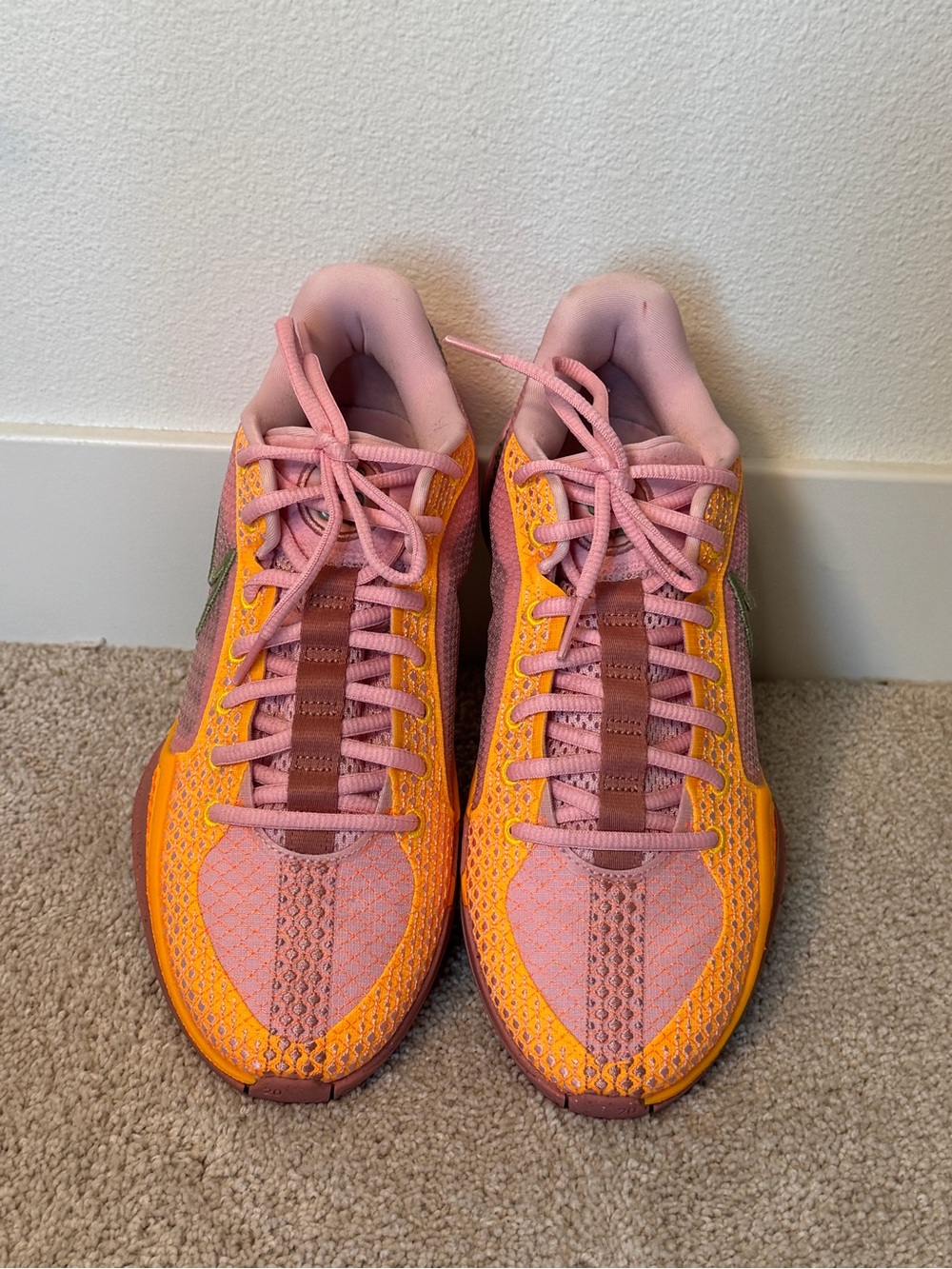 Women’s Nike Sabrina Pink and Orange Lightweight Athletic shoes-worn once!